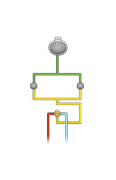 1/2” Thermo Shower with 2 Body Sprays